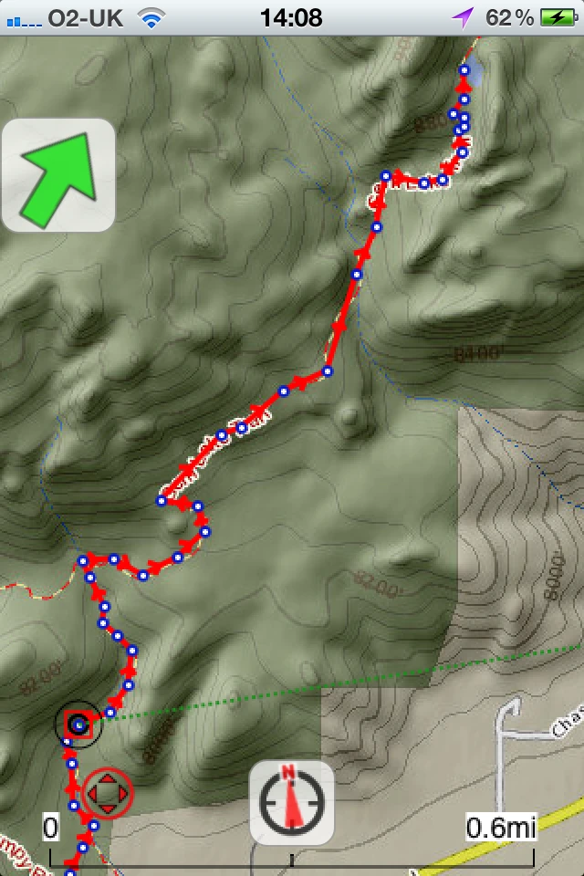 ViewRanger's maps are available in both USGS topo and shaded terrain views