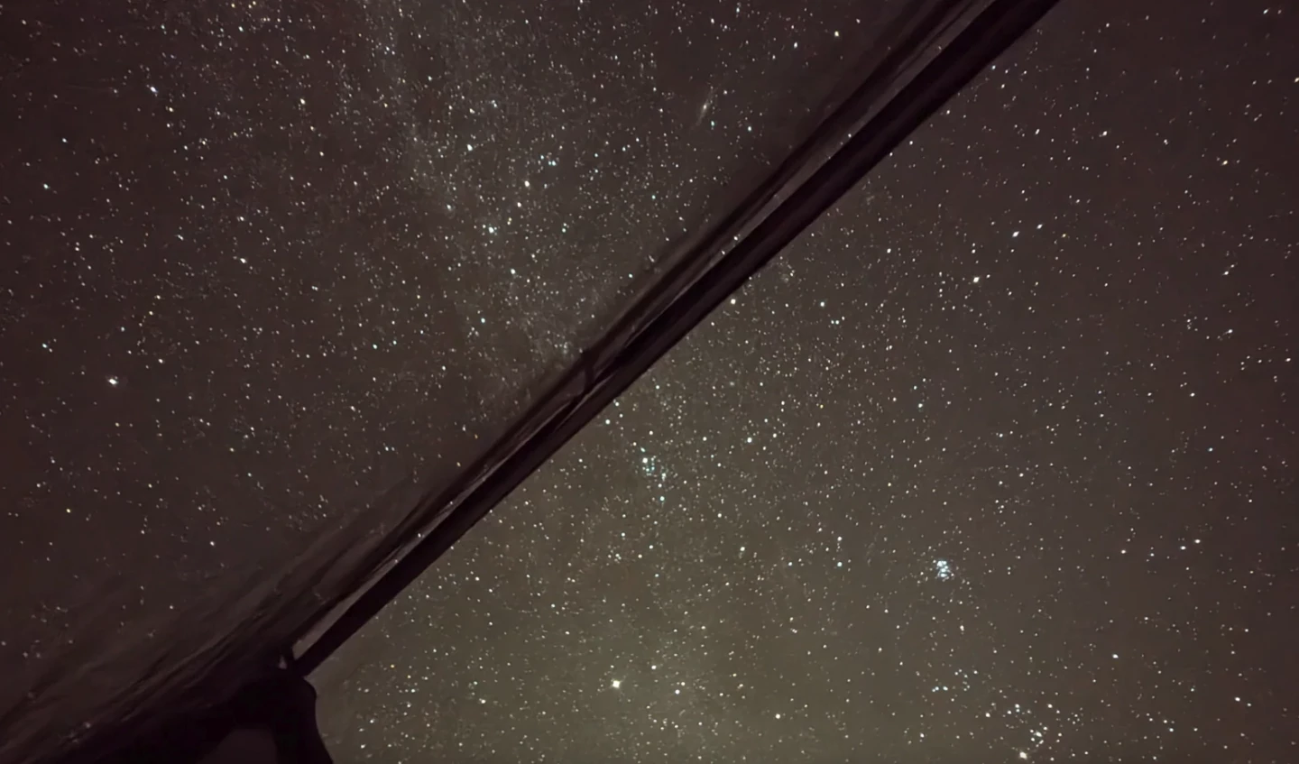 View through the Sky View tent's UltraVue 2 mesh
