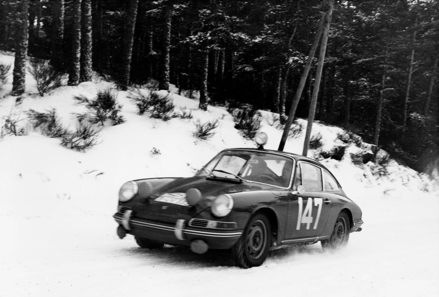 Porsche 911 in the 1965 Monte-Carlo Rally, the 911's first race ever