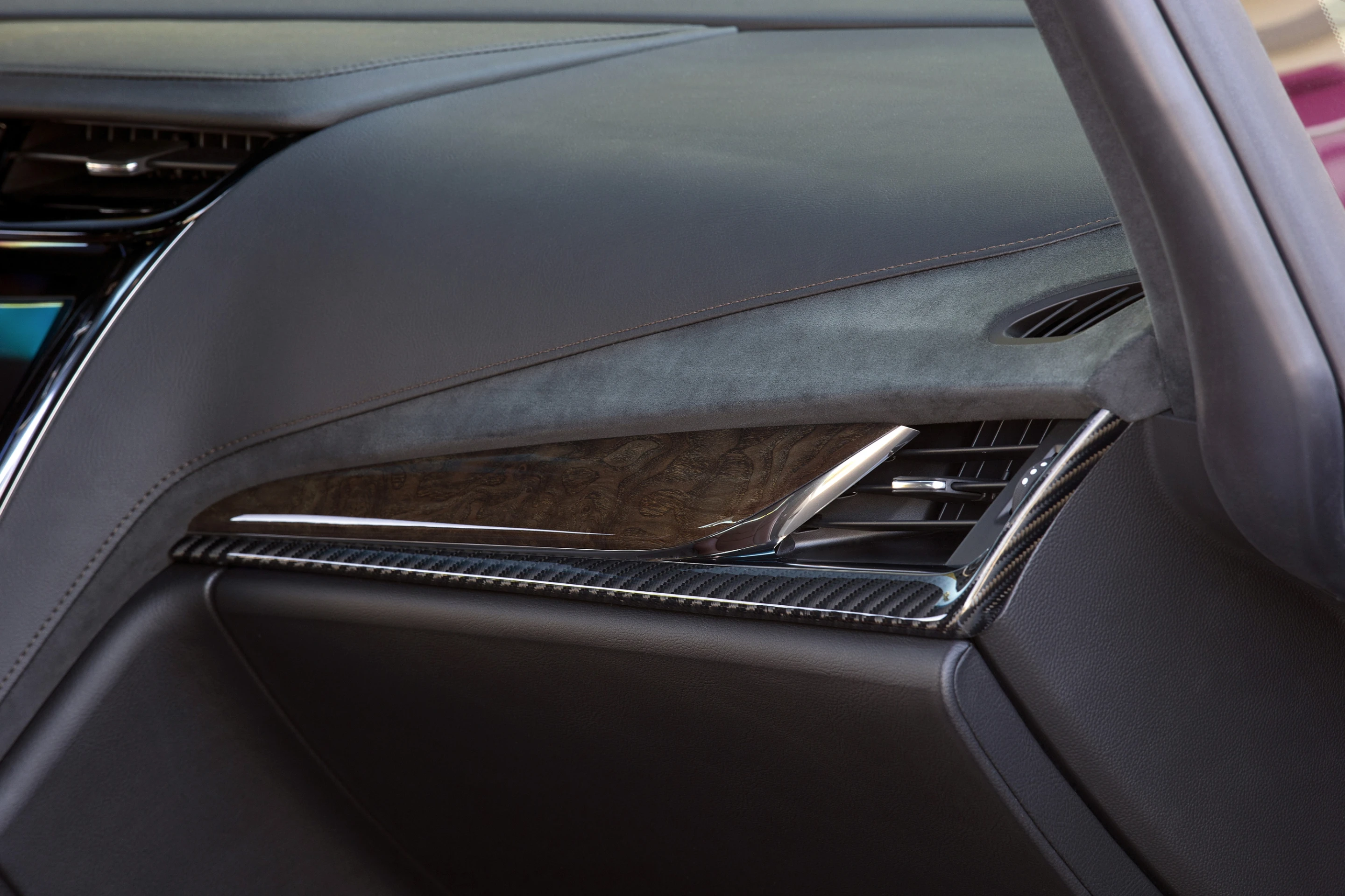 Even the glove box gets a futuristic luxury look