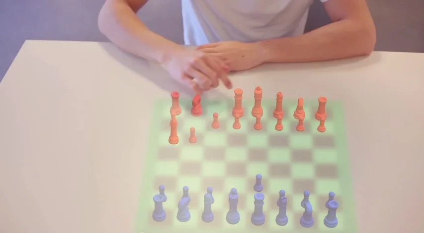 The system can easily discriminate between touching and hovering over the surface (Photo: Metaio)