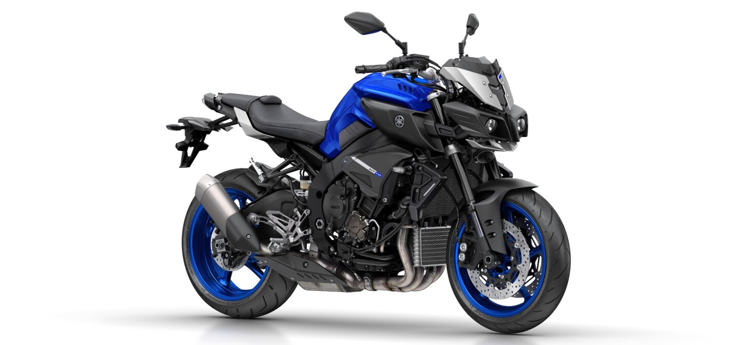The Yamaha MT-10 in Race Blu color