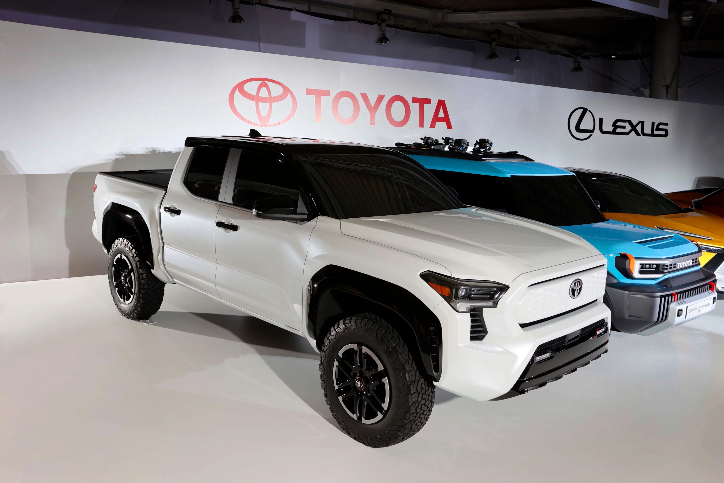 Toyota's pickup EV sure looks like an electric interpretation of the Tacoma ... an exciting proposition for a serious Rivian R1T-fighter