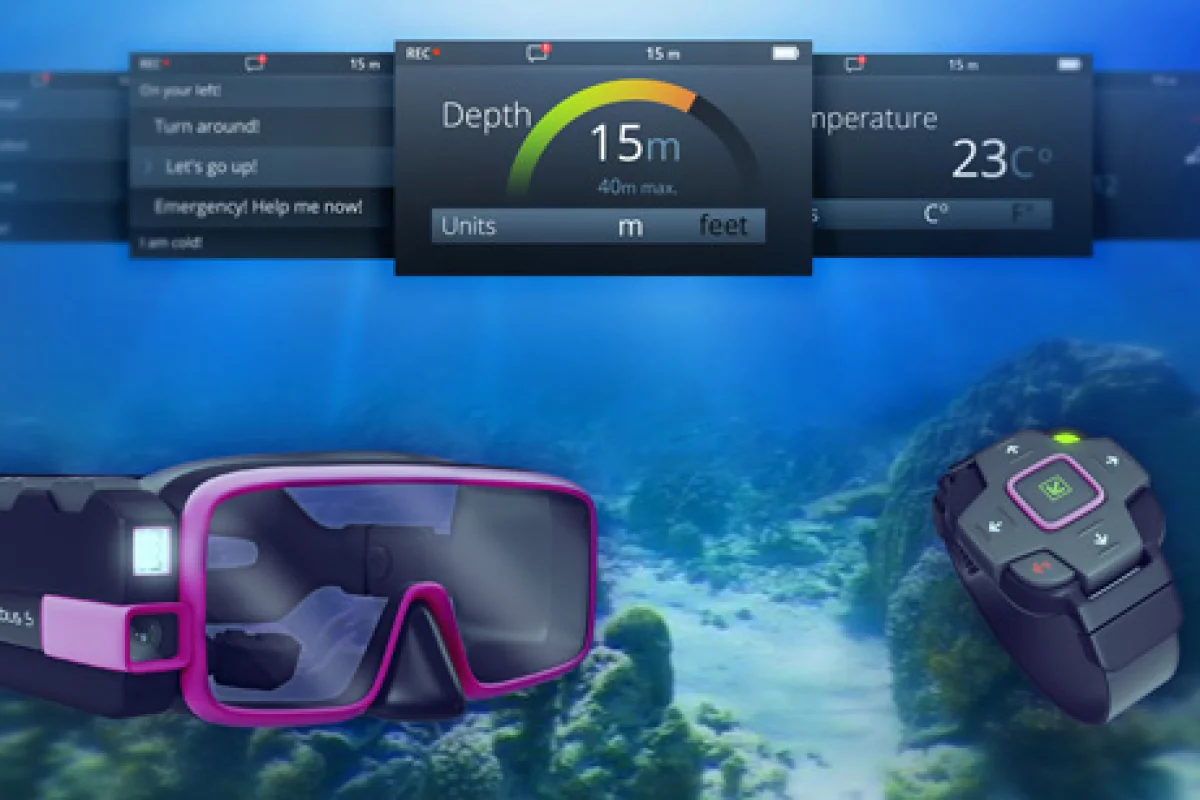 Scubus S - scuba mask with integrated camera, HUD and communications