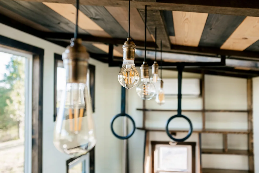 The Silhouette's light fittings, with gymnastic rings visible