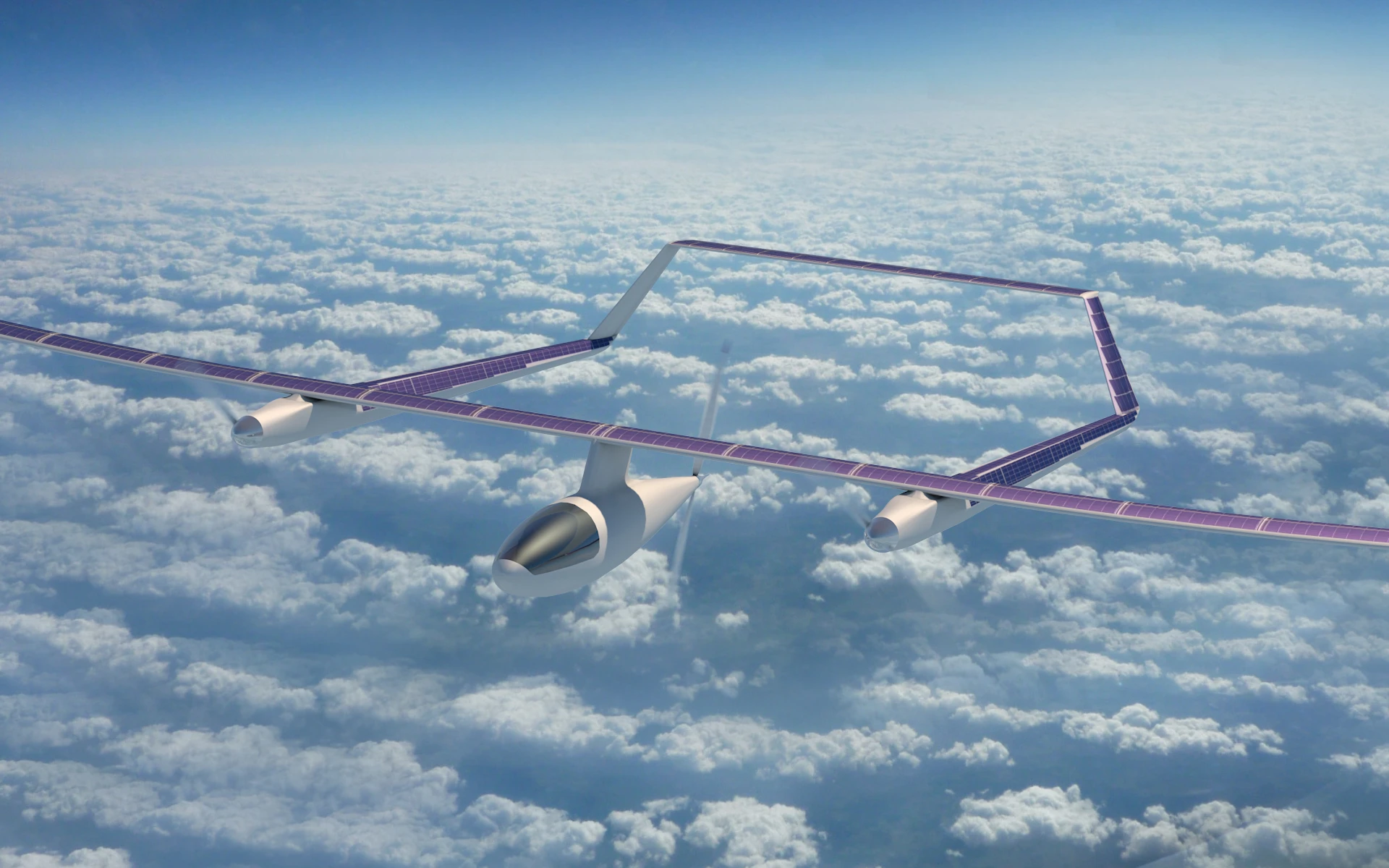 As well as mounting cells on the upper surfaces, the sides of the aircraft also get some attention in order to harvest rays from low sun angles