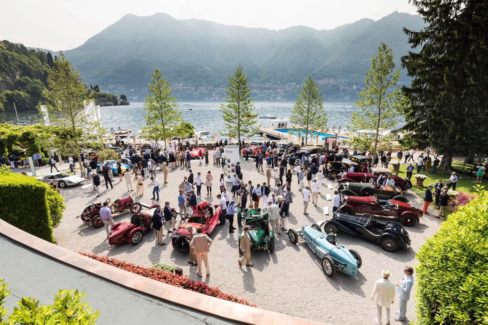 The historic and beautiful grounds of Villa d'Este and Villa d'Erba form an ideal backdrop for the Concorso d'Eleganza