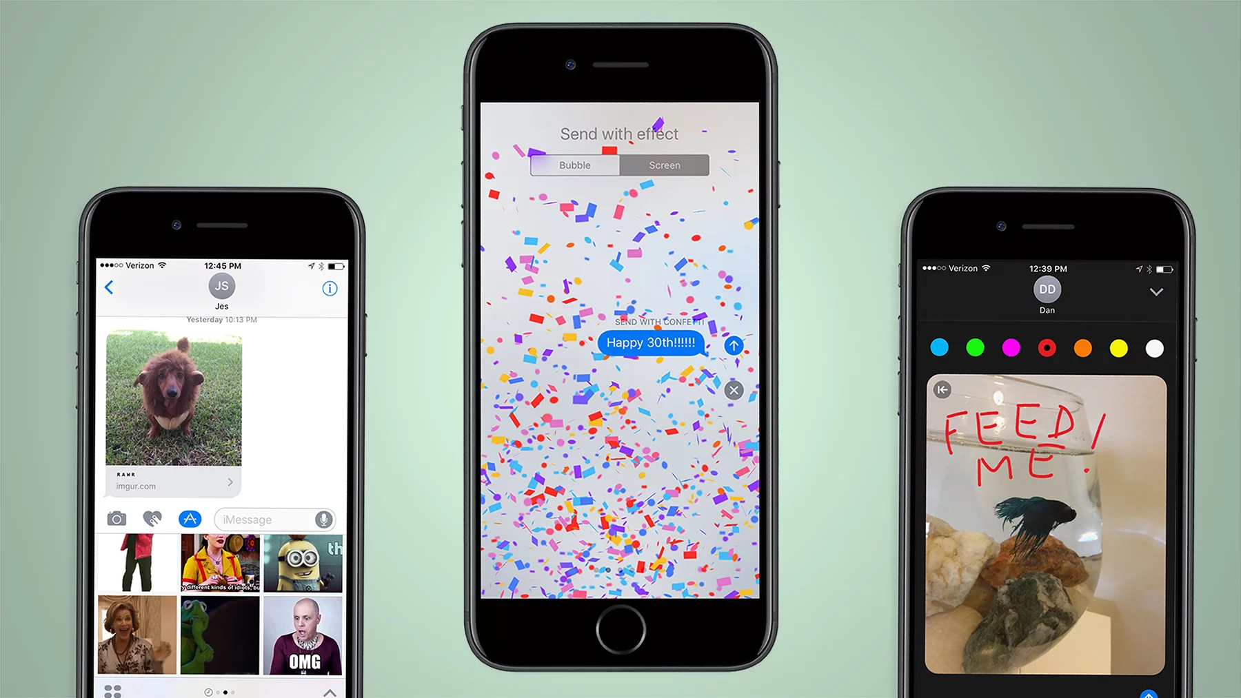 Uncovering the new visual features in iOS 10's Messages app update