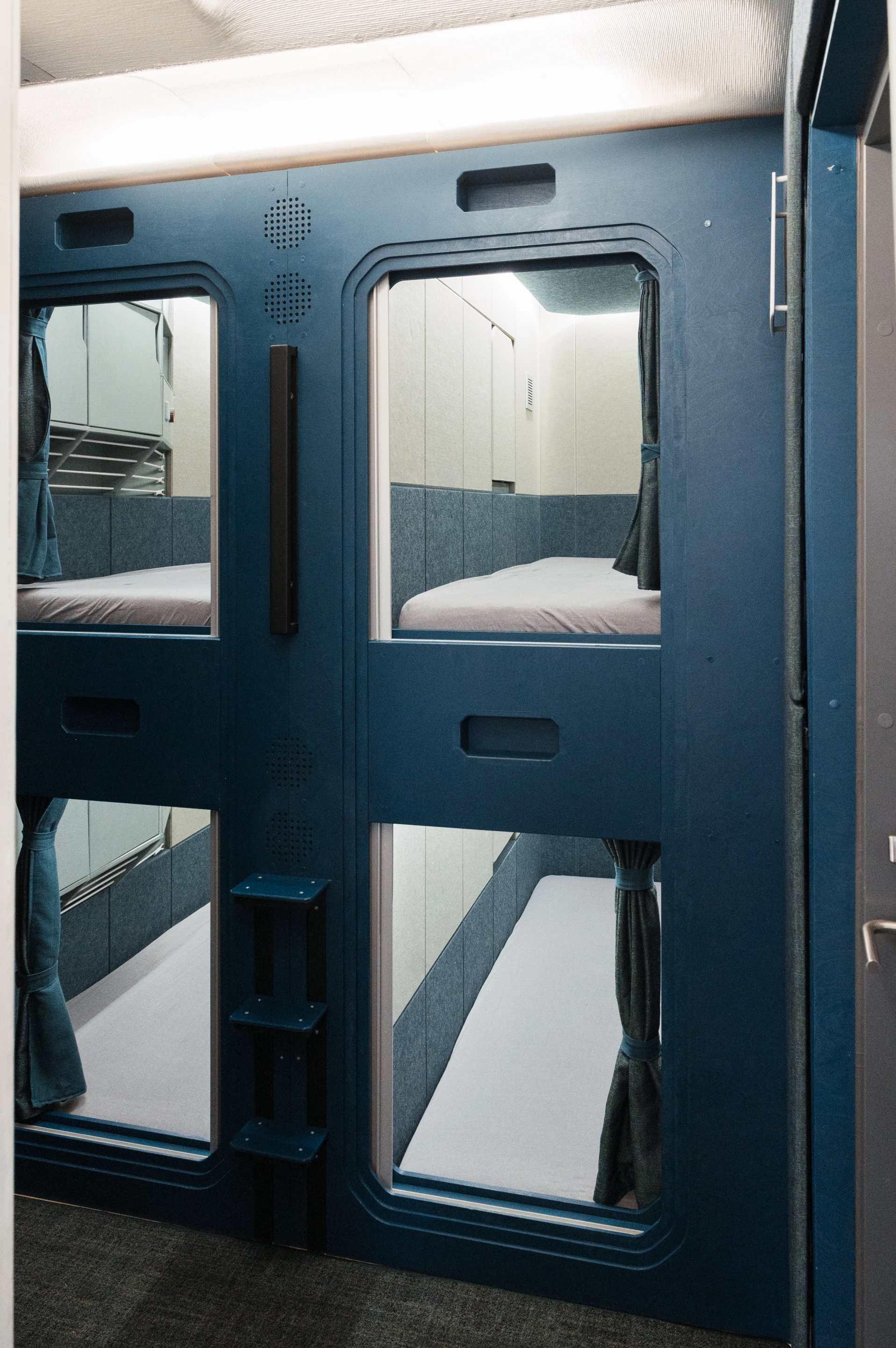 FLEXHab's sleeping quarters are very compact, allowing it to fit up to four people
