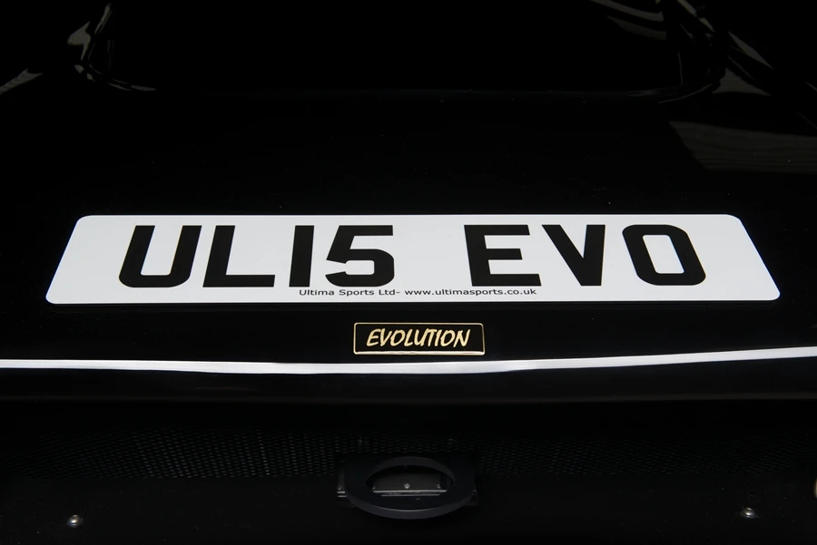 New Evolution front badge and personalized plate