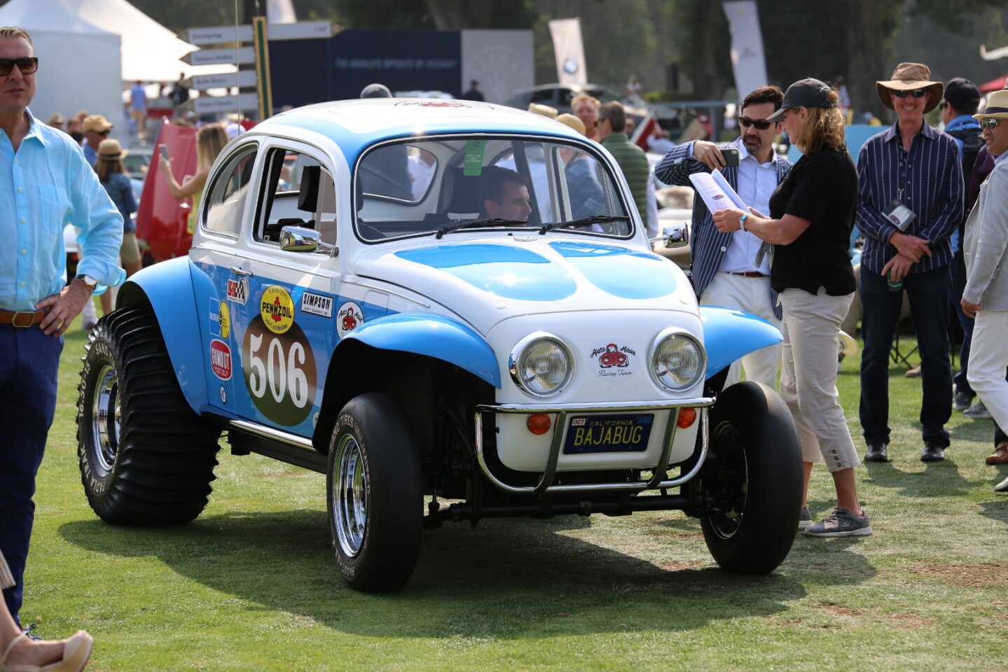 The 1:1 scale Tamiya Sand Scorcher shown at the Quail was derived as a fully-functioning perfect replica of the original 1:10 RC model - the exact opposite of what normally happens