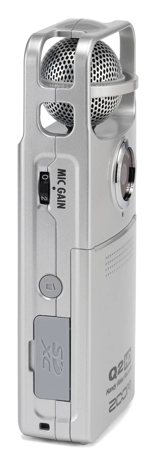 There's a mic gain wheel on the side of the unit for precision level control