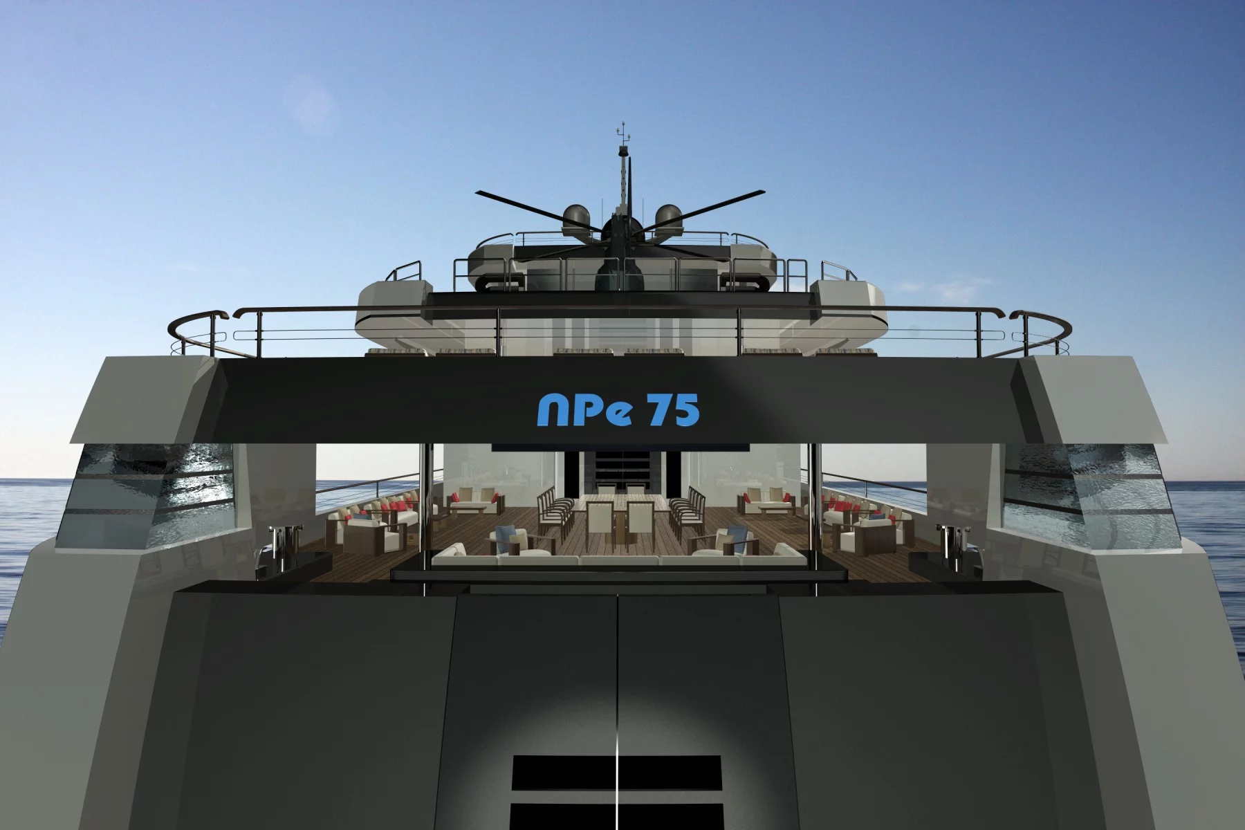 Yacht-designer Gian Paolo Nari has unveiled his mega expedition yacht concept, the NPe75, which incorporates both helipad and helicopter hangar