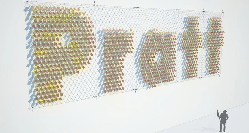 The Solar Ivy system can be used to create letters(Image by Solar Ivy/SMIT)