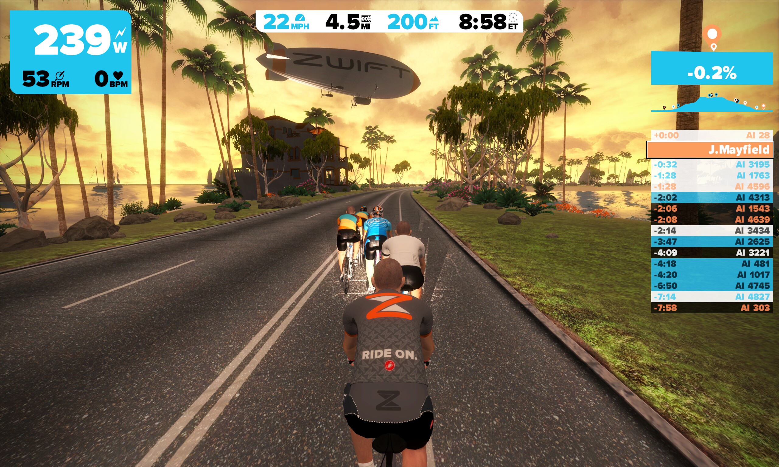 Zwift combines indoor bicycle training with massive multiplayer online
