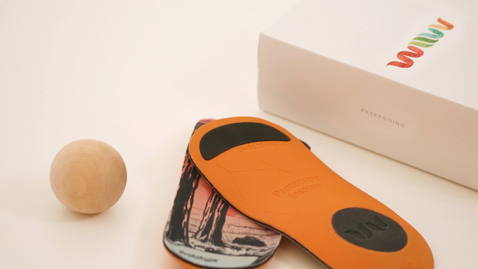Prototype of the Wiivv Base 3D-printed insole