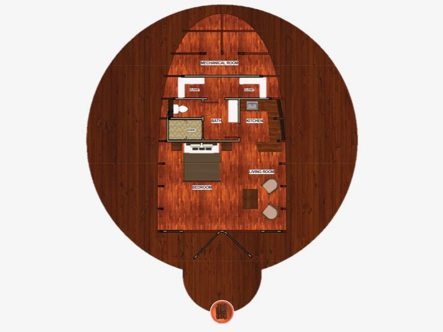 Standard floorplan of the Cocoon