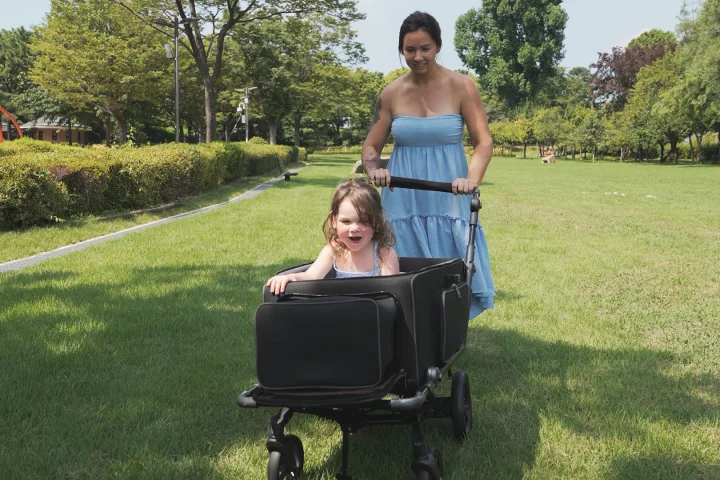 The Strollug (shown here in stroller mode) is presently on Kickstarter