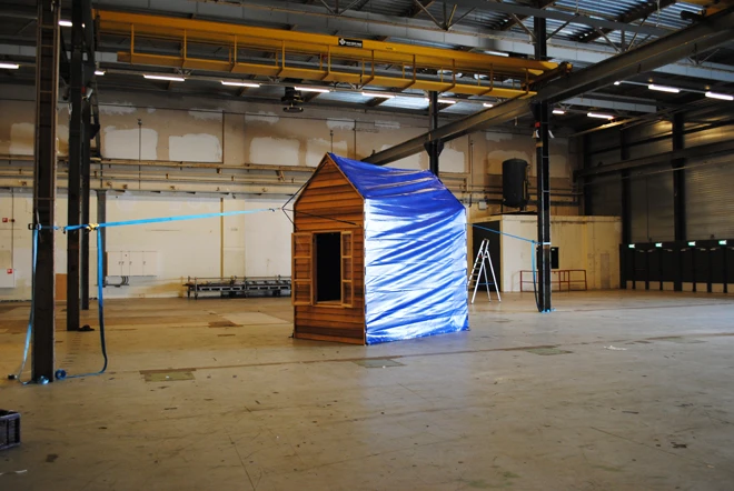 Hangout fully tarped up