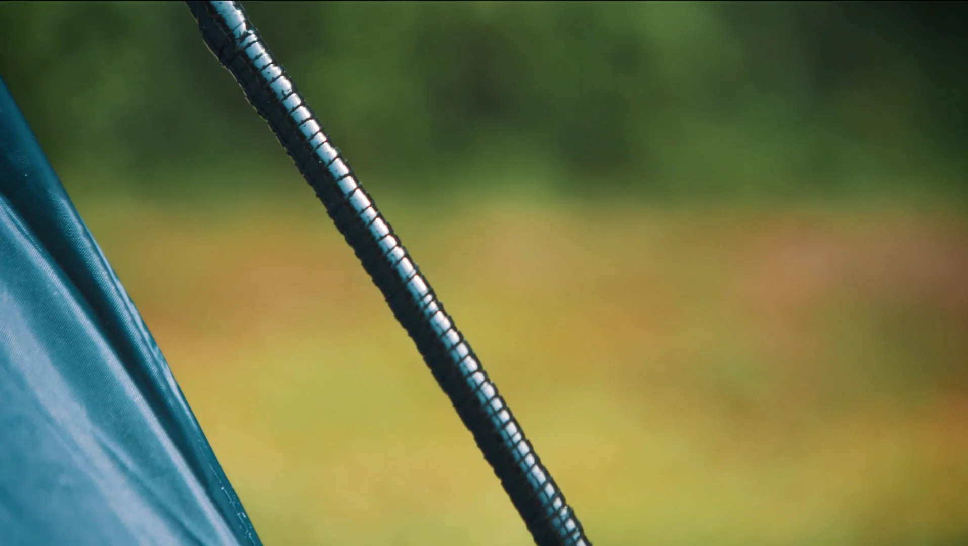 Cracked tent pole all Adventure Taped back together