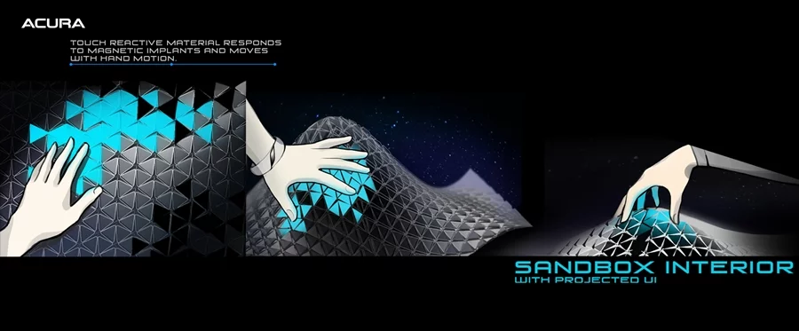 The touch reactive material of the Acura concept