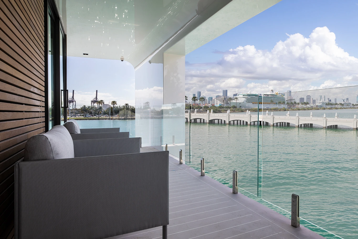 One of the Arkup #1's bedrooms includes a small balcony area