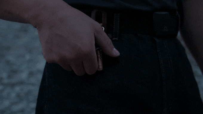 The flashlight quickly pops off its magnetic base and turns on automatically
