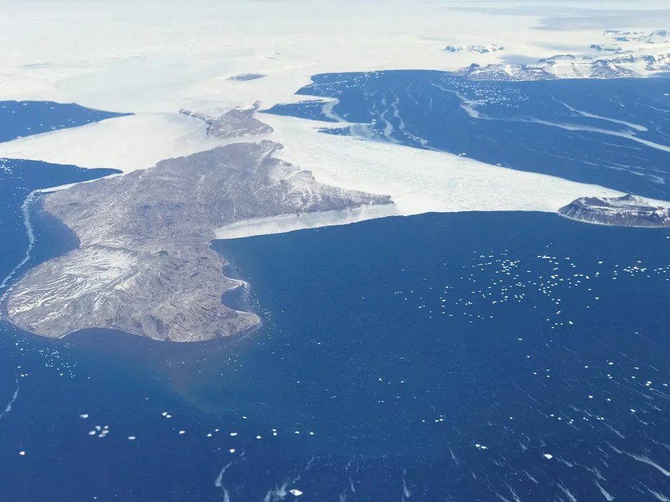 Seymour Island on the left, home of the Argentinian Marambio Station