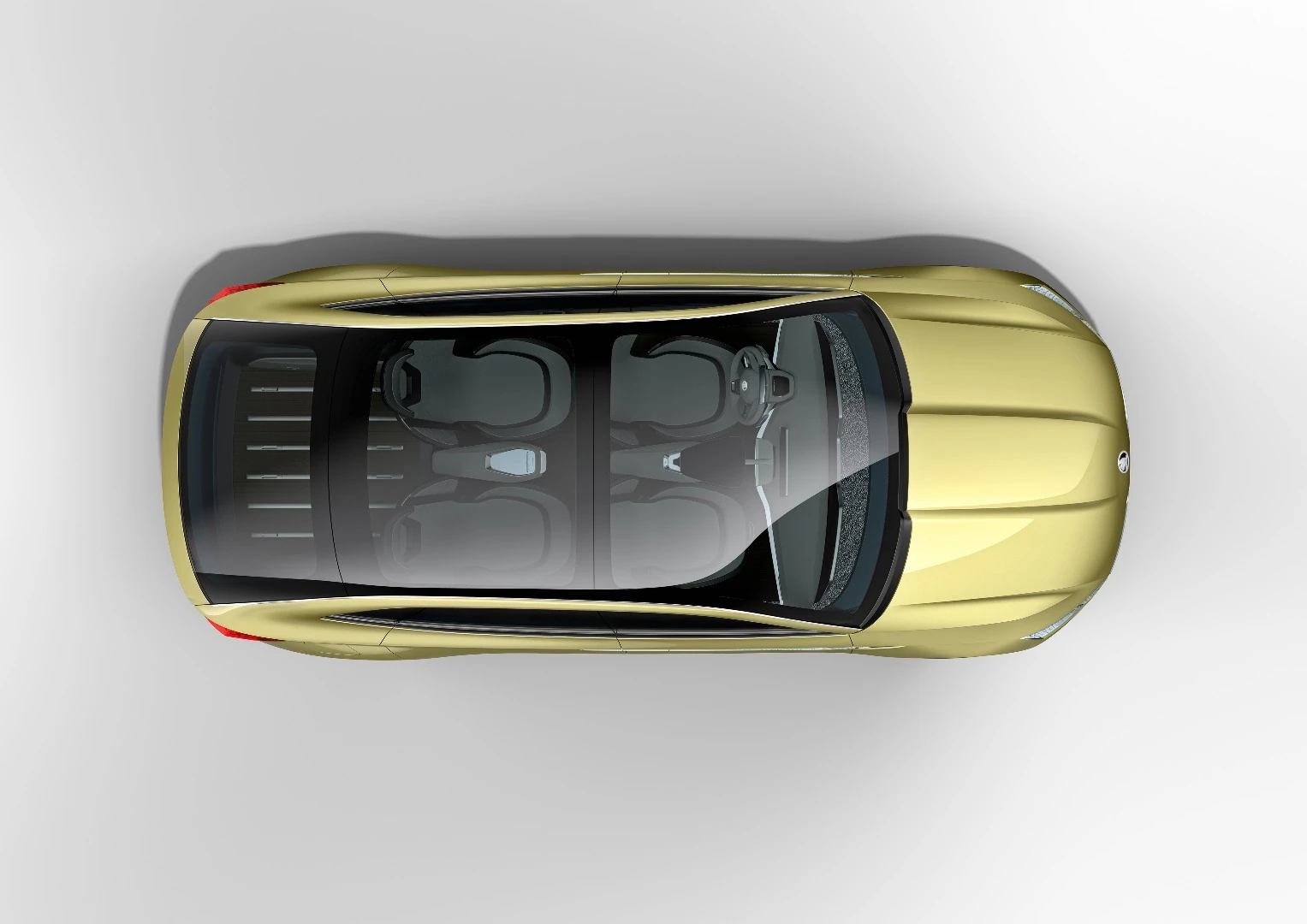 Each of the seats rotates outward to make the Vision E easier to get into