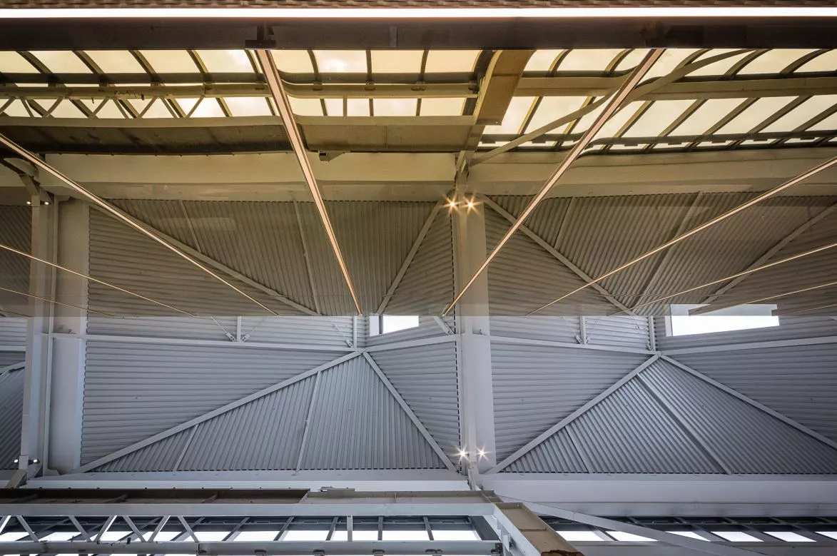 This warehouse interior by Warren and Mahoney Architects in Auckland, New Zealand earned a Highly Commended award in the Creative Re-use category of the Inside Awards