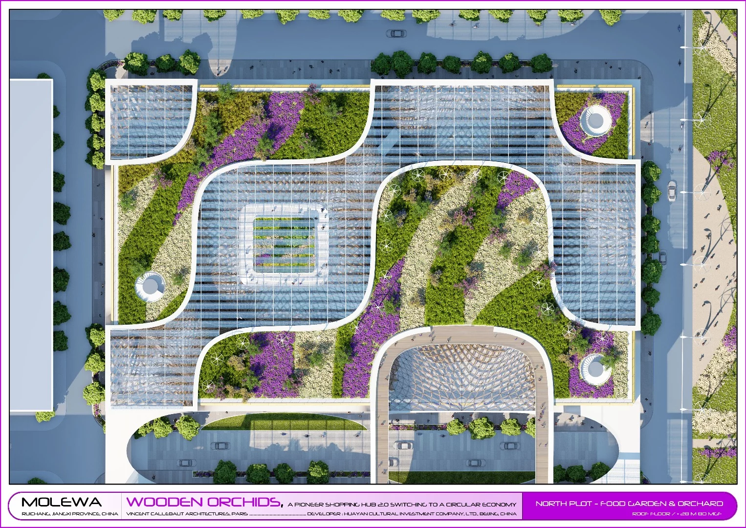 Wooden Orchids comprises twin wooden buildings joined by multiple footbridges