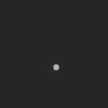 Transit of Phobos across the Sun taken by Curiosity (Image: NASA/JPL-Caltech)