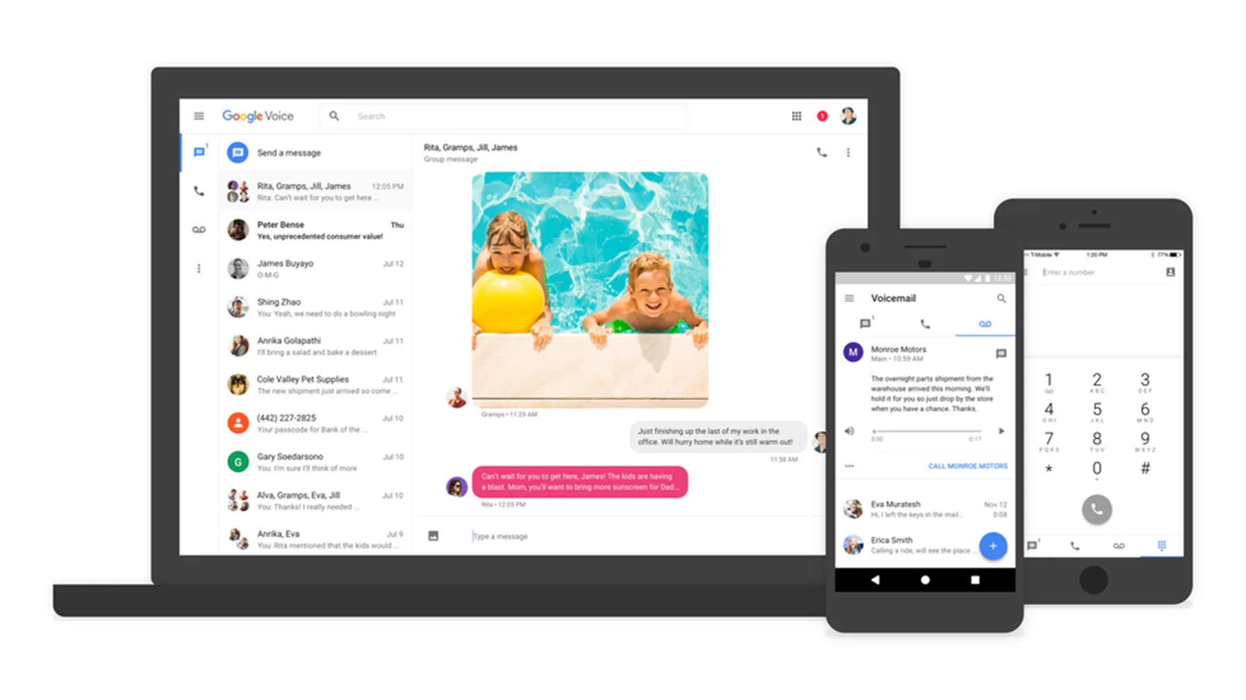 Google Voice has received a modern makeover