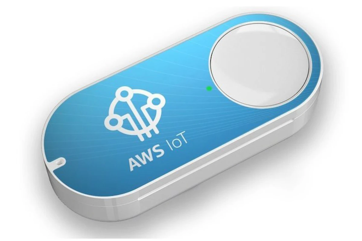 Amazon's new AWS IoT Button is a customizable version of the Dash Button, allowing developers to program their own functions into the device