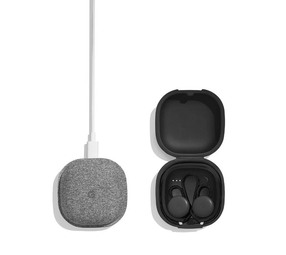 Google's Pixel Buds come with a pocket-sized charging case that carries enough juice 24 hours of extra listening time