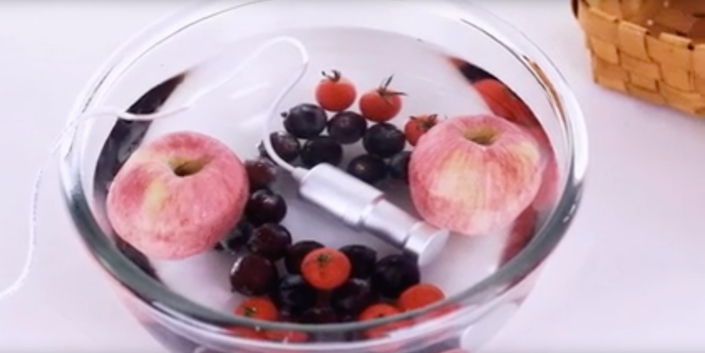 The Sonic Soak can also wash fruits and vegetables