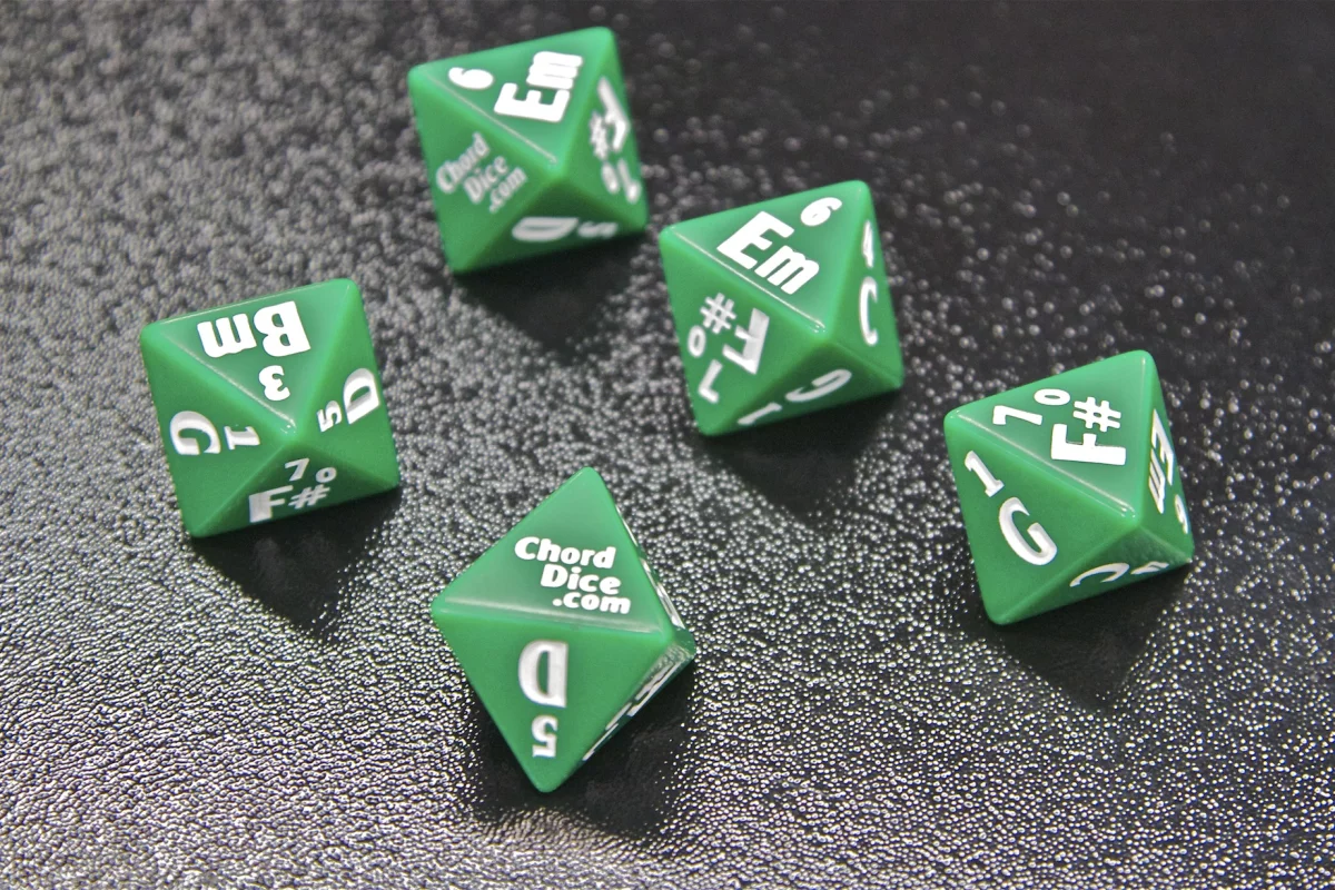 Chord Dice songwriting and teaching tool