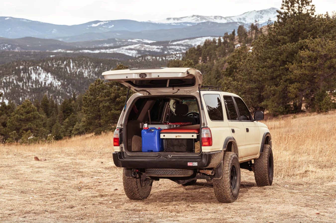 The Hele Box Solo turns your SUV into a cozy solo camper for spending the night in the wild when you have more to achieve than you can get done in a day