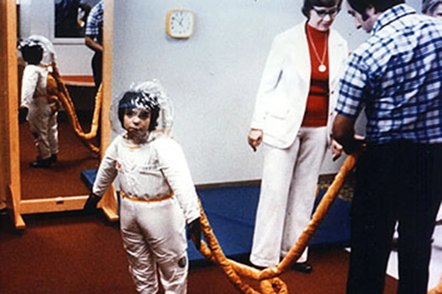 Five-year-old David Vetter, "the boy in the bubble," received a custom-made spacesuit from NASA in 1977