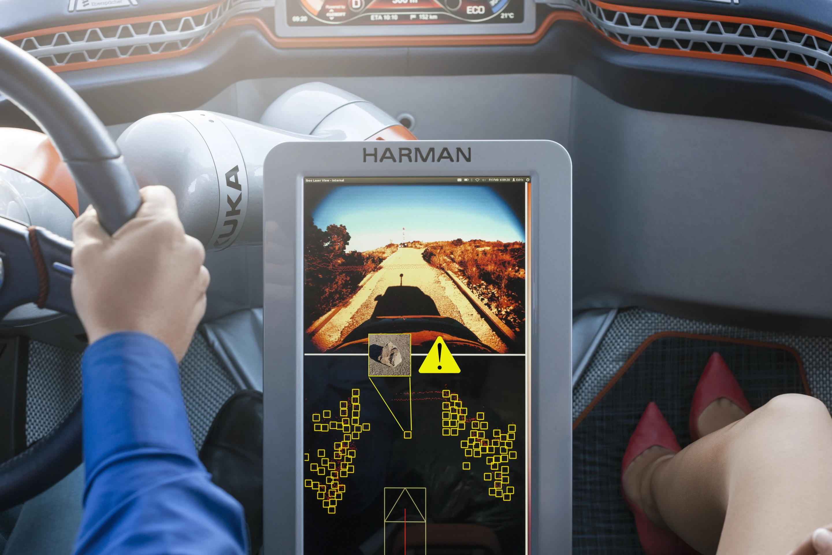 The center console display