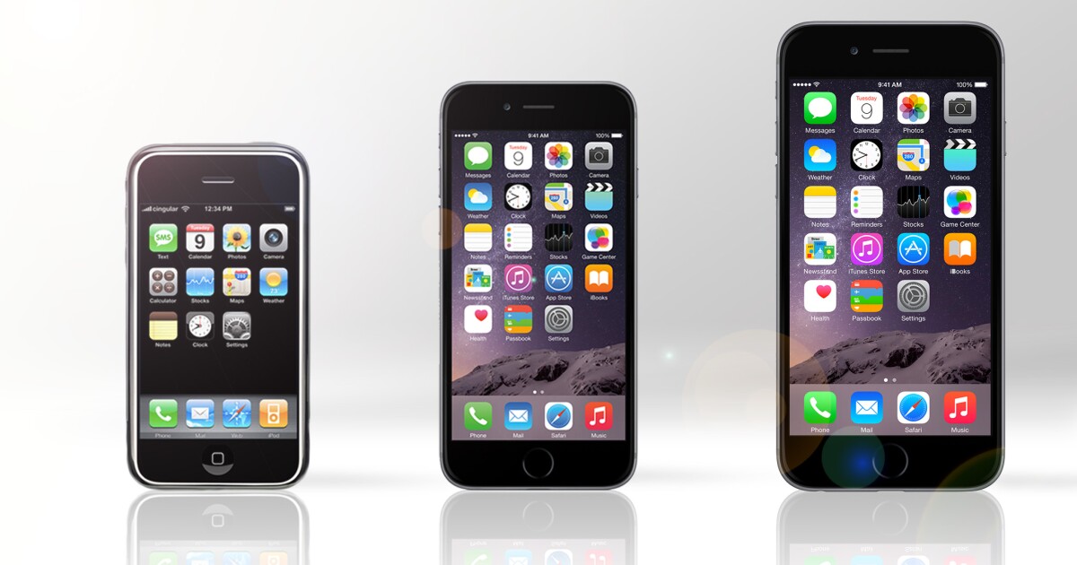 Comparing The Original Iphone To The Iphones 6 And 6 Plus