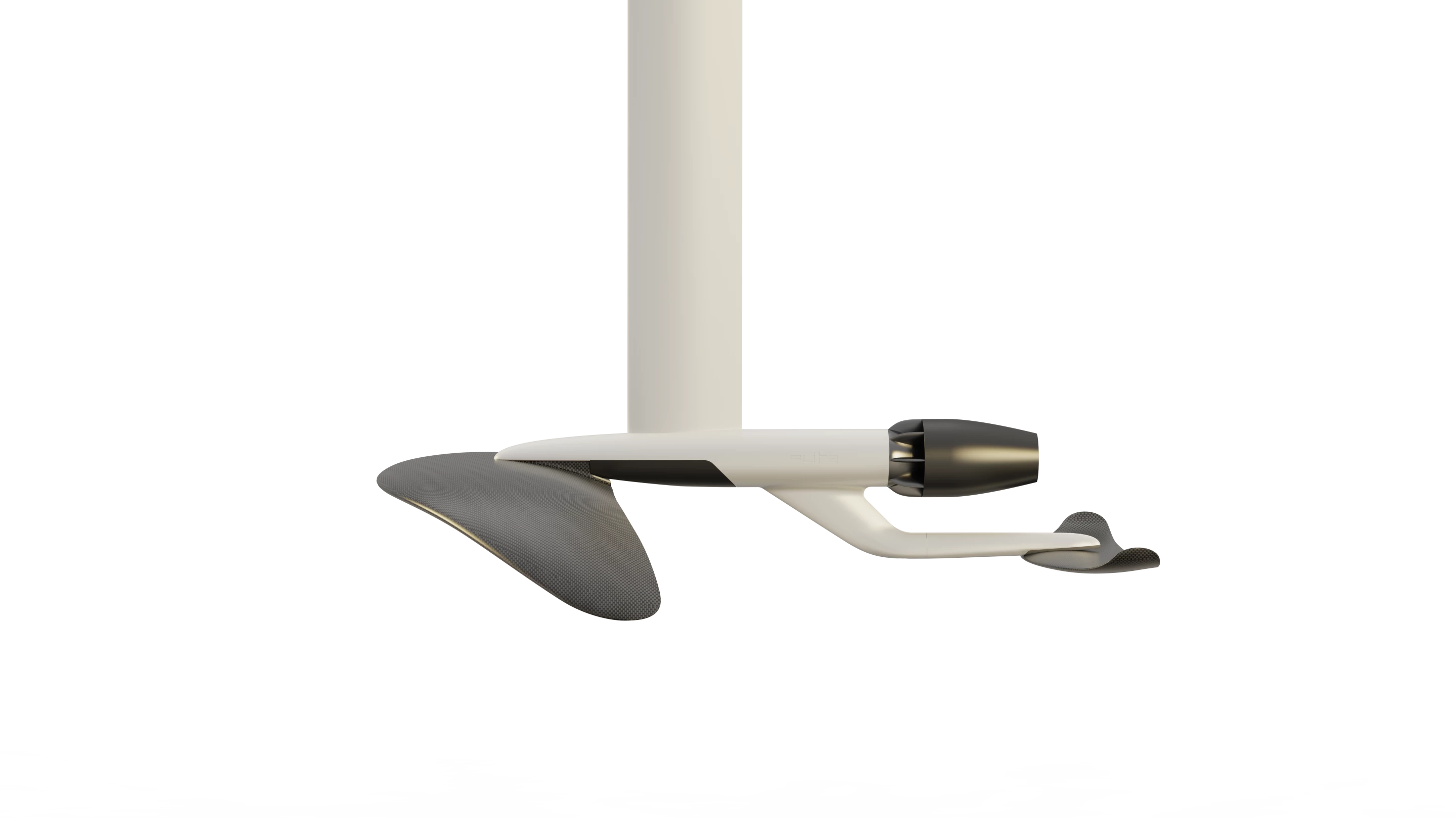 The new Flite Jet propulsion system sits at the end of a 24-inch mast, and is reported to offer "a smooth and safe ride"