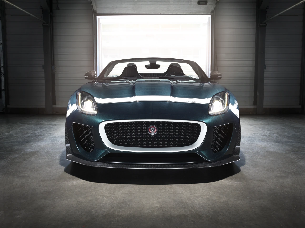 The Jaguar F-Type Project 7 has a subdued front