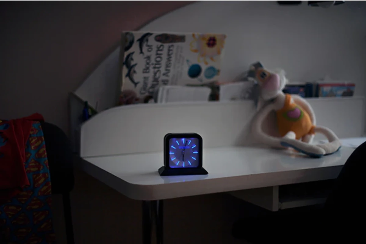 The Snoozle alarm clock is actually made up of two parts