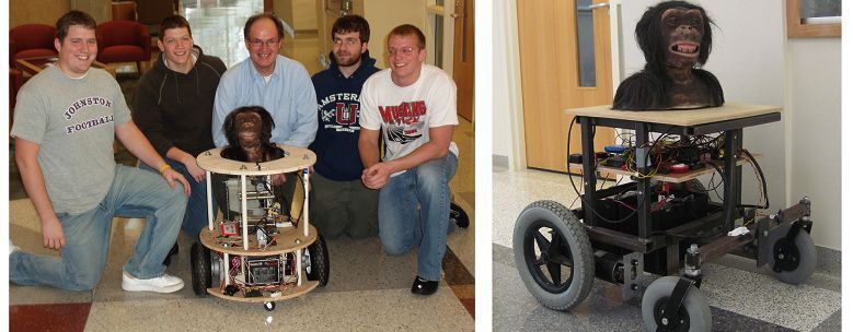 Two prototypes of the RoboBonobo robot