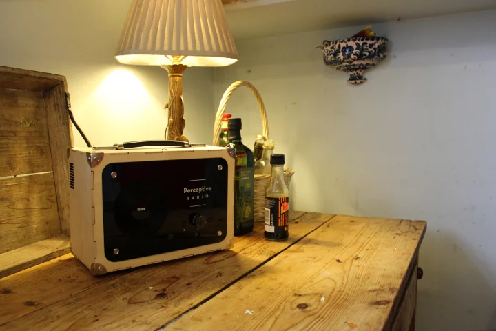 The Perceptive Radio uses local data and onboard sensors to adjust itself and even alter the script of a radio play in real time. (Photo: Mudlark)