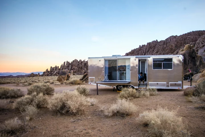 Living Vehicle 2020 is a completely net zero, all-electric travel trailer