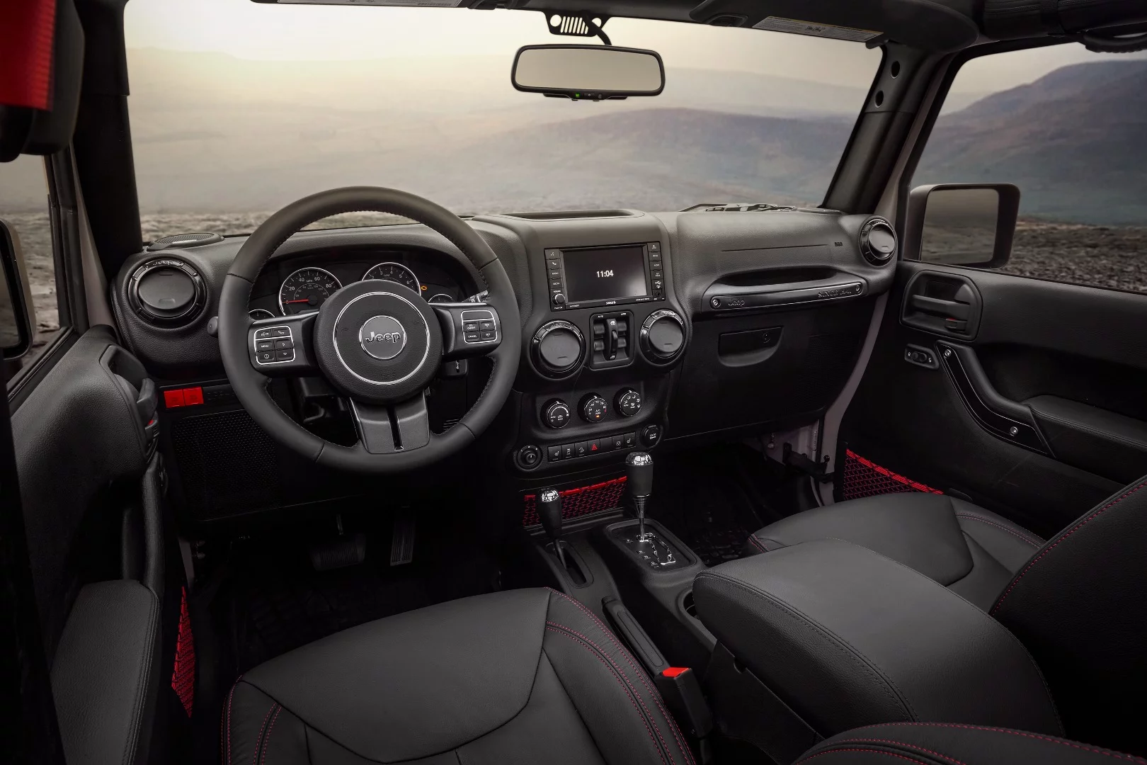 On the inside of the new 2018 Jeep Wrangler, we can see use of the newest-generation Uconnect infotainment