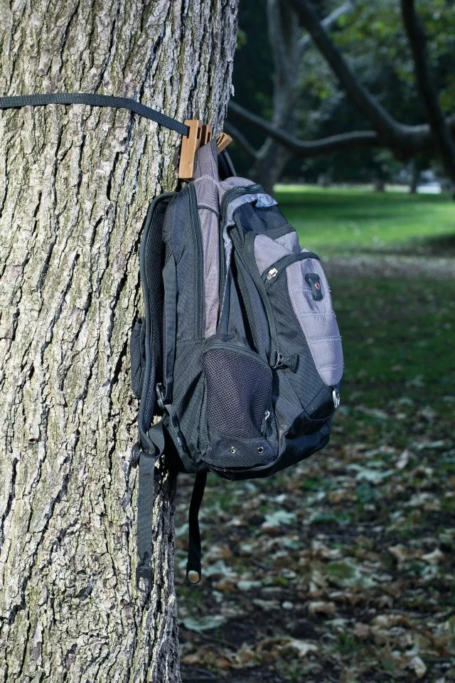 Cinch To Hang adds some storage to your yard or campsite