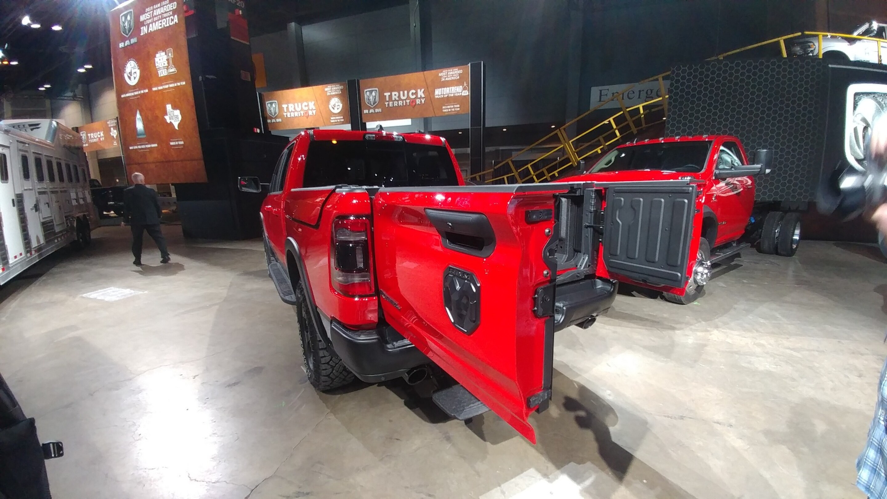 Ram 1500's new tailgate folds and swings for access with or without a